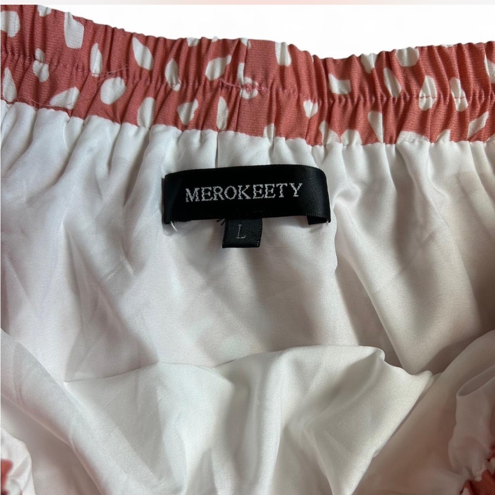 Pink and White Midi Skirt, Women’s Size Large - Picture 4 of 5